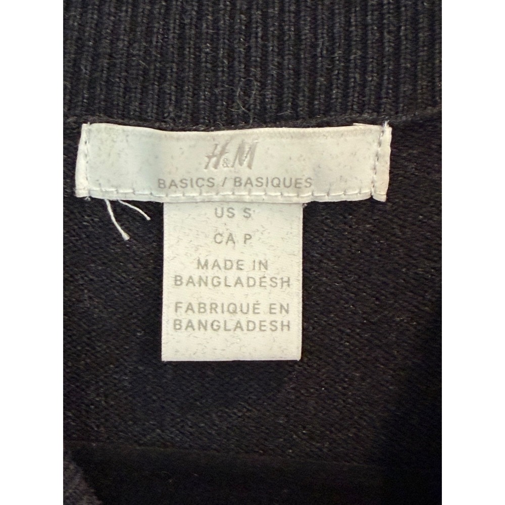 H&M  Womens Dress Size S Sweater Dark Gray Knit Pullover Mini Dress - Picture 5 of 5